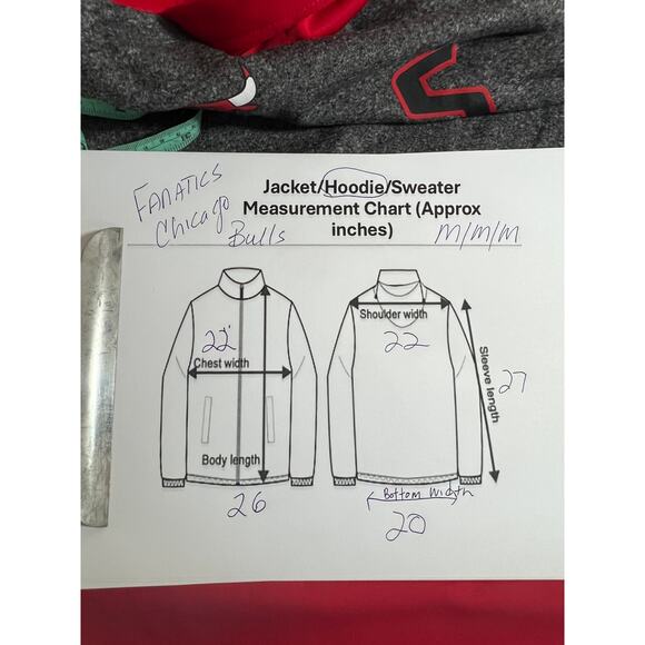 Chicago Bulls Basketball Gameday Ready Sports Hoodie Pullover Fanatics Size M - Picture 3 of 12